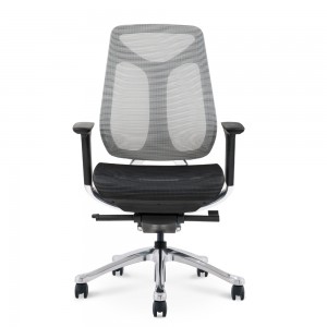 Cadeira de escritório ergonômica executiva branca com design elegante CEO