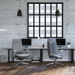 Luksusa regulējama atzveltne Ergonomisks biroja krēsls ar jostasvietas atbalstu izpildvaras darba grozāmie tīkla krēsli darbstacijas birojam