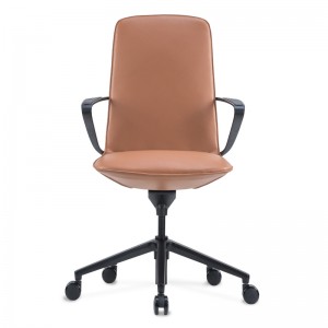 Chaise de bureau pivotante ergonomique en cuir complet pour entreprise exécutive pour patron