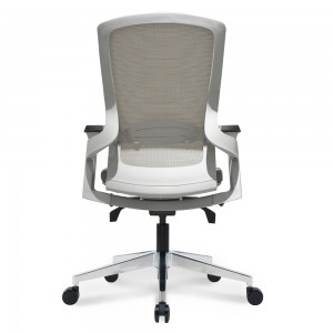 Krzesło biurowe o dużej siatce z regulowanymi ramionami