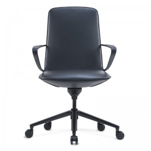 Chaise de bureau pivotante ergonomique en cuir complet pour entreprise exécutive pour patron