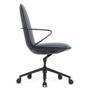 Cadeira de escritório giratória ergonômica completa Leahter para negócios executivos para gerente chefe
