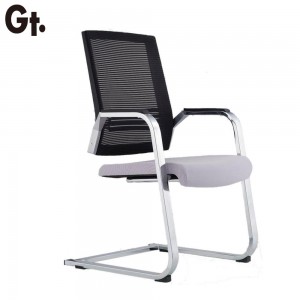 كرسي مكتب بإطار فولاذي على شكل قوس مطلي بالكهرباء لغرفة الاجتماعات