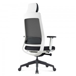 Regulowane krzesło biurowe z wysokim oparciem i wysokim oparciem. Ergonomiczne obrotowe krzesło biurowe