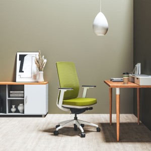 Fashion Design Green Mid Back Office Fabric Chair for Staff