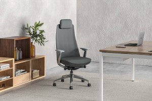 Luxusní otočná židle s měkkou podložkou kožená pracovní židle s vysokým opěradlem Velká a vysoká kancelářská židle
