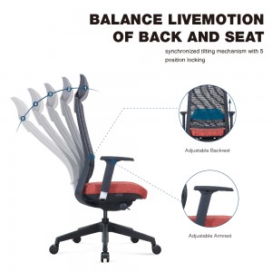 كرسي مكتب تنفيذي مع مسند رأس متعدد الوظائف ومسند ذراع قابل للتعديل كرسي مكتب دوار