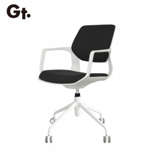 Chaise pivotante de bureau ergonomique en tissu, chaise à dossier bas pour la maison