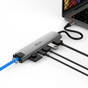7-in-1 USB C Hub with HDMI and Gigabit Ethernet