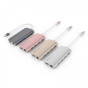 Professional Usb Adapters Companies –  9 in 1 dual HDMI multi-port USB-C adapter  – Gopod