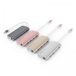 Professional Usb C Adapter Hub Companies –  8 in 1 HDMI & mini DP multi-port USB-C adapter – Gopod