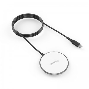 Magnetic wireless charger with cable