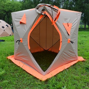 Khaki winpolar Tent Winter Outdoor Camping Tent Portable 4 Person Pop up Ice Fishing Tent
