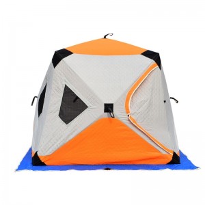 Waterproof Pop-up Portable Ice Shelter Tent Insulated Ice Shelter Fishing Tent with Carrier Bag