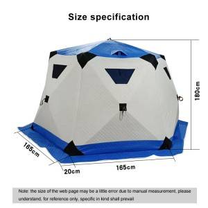 2020 Good Quality Chinese Manufacturer Outdoor 4 Persons Ice - Outdoor Winter Insulated Ice Fishing Tent – Arcadia