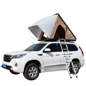 OEM/ODM China SUV Travelling Camping Sleek Ultra Light Triangle Hard Shell Car Roof Top Tent