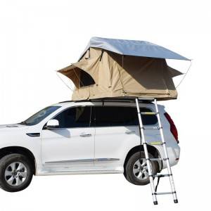 Original Factory China Portable Outdoor 2-4 Person Camping Aluminum Triangle Hard Shell Car Roof Top Tent