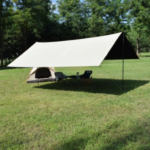 Sun Shade Awning Vinyl silver coated Canopy tarp tent