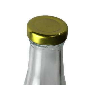 Стаклена боца за сок од 750 мл са златним поклопцем на навој