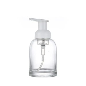 250ml 370ml Glass Foam Soap Bottle with Pump Distributor