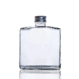 250ml Flask Glass Bottle with Screw Lid