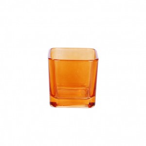 120ml Glass Candle Jar Cube Vase