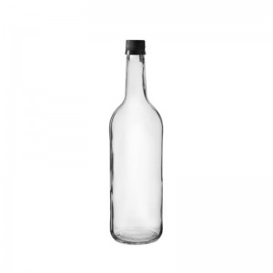 500 ml skaidraus stiklo alyvuogių aliejaus butelis ir MCA užsukamas dangtelis