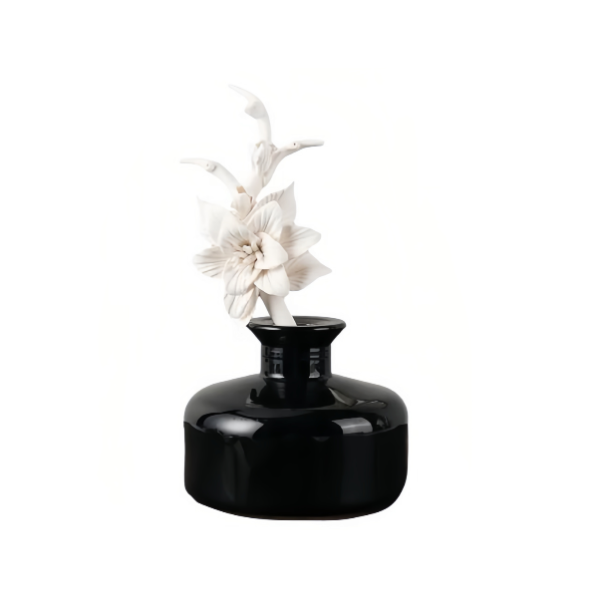 150 ml Glossy Black Reed Diffuser Glass Bottle with Ball Lids