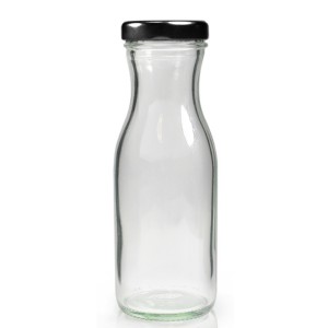 Butelka z karafką o pojemności 150 ml i pojemności 250 ml z przezroczystego szkła z zakręcaną pokrywką