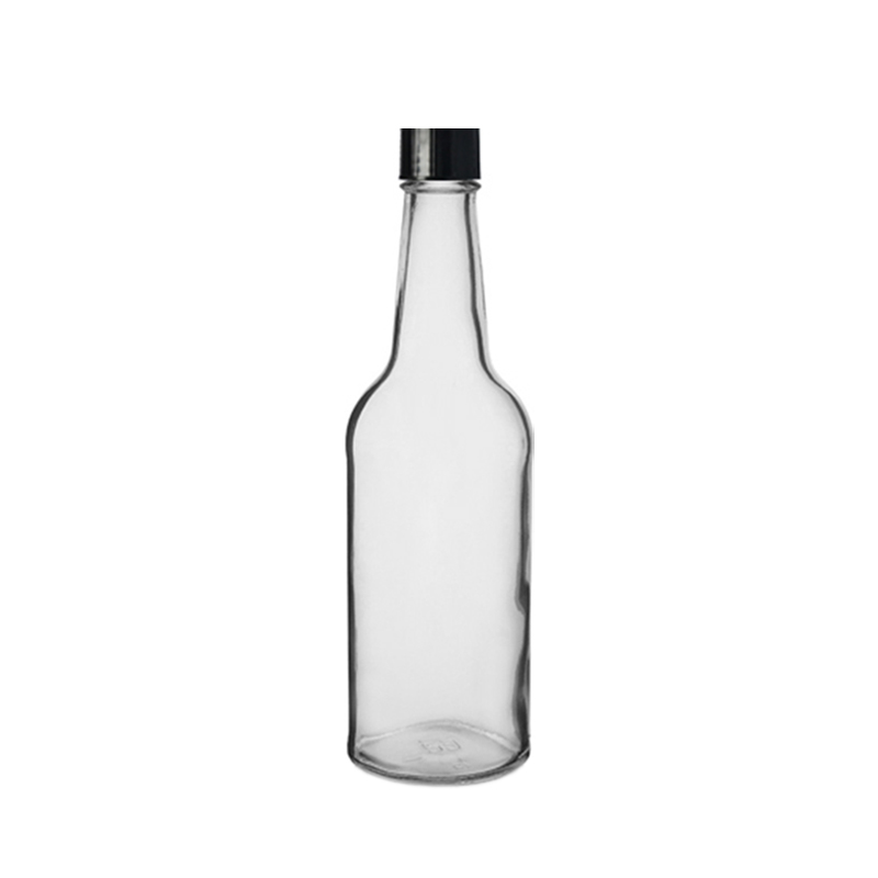 Bottiglia di aceto in vetro trasparente da 5 once e tappo contagocce