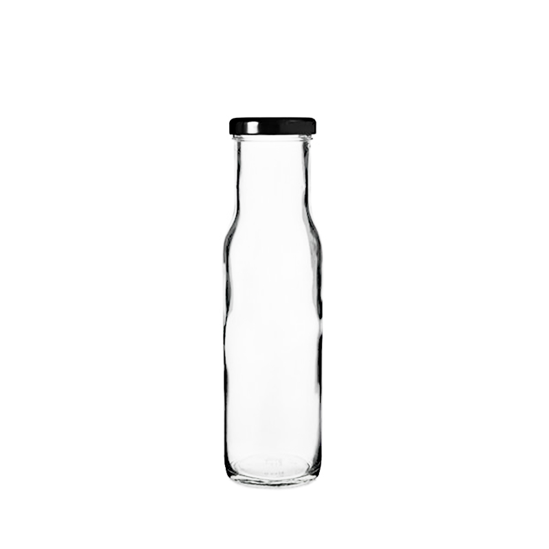 250 ml šešiakampis stiklinis padažo butelis (didmeninė prekyba)
