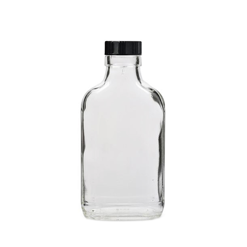 100ml Bottle Glass Spirit Flask & Cap Aluminium