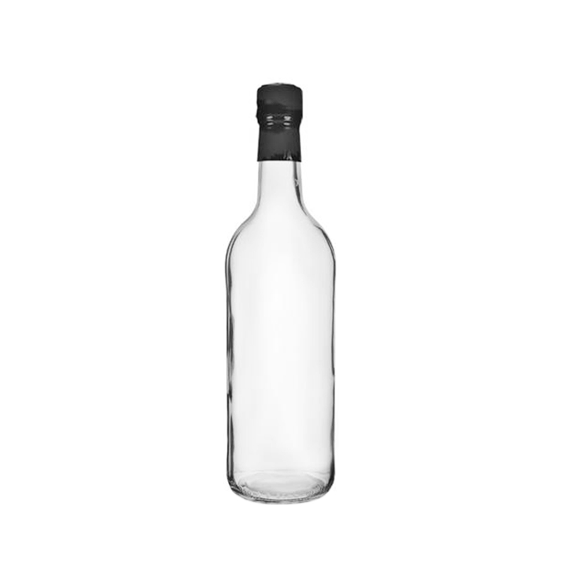 500ml Bottiglia di Vinu in Vetru Trasparente cù Cappucciu à Vite è Wrap Strappatu