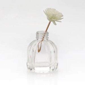 Botella de fondo redondo de perfume transparente de 100 ml