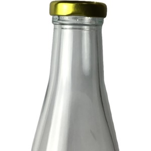 Staklena boca za sok od 750 ml sa zlatnim poklopcem na navoj