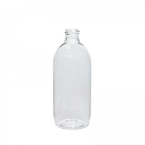 Bottiglia in PET trasparente da 500 ml e tappo flip-top da 28 mm