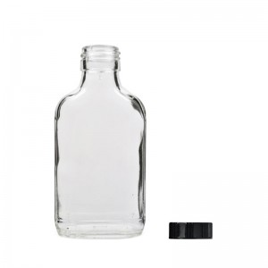 100ml Botol Kaca Spirit Flask & Tutup Aluminium