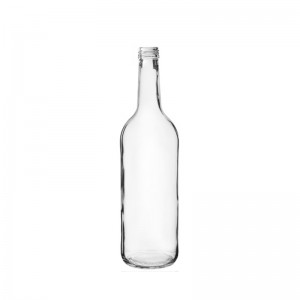 Sticlă de vin din sticlă transparentă de 500 ml, cu capac cu șurub și folie tear off