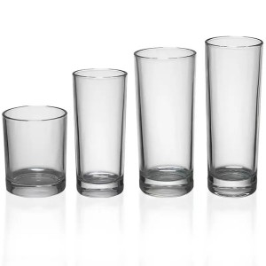 270 मिलीलीटर साफ़ लंबा सिलेंडर के आकार का ग्लास कप