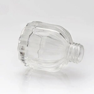 Frasco de fundo redondo de perfume transparente de 100 ml