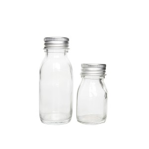 30ml Clear Glass Sirop Bottle Wholesale with Aluminium Tamper Proof Cap