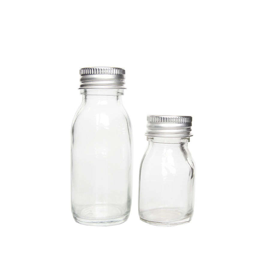30ml Clear Glass Sirop Bottle Wholesale with Aluminium Tamper Proof Cap1