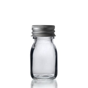 30ml Clear Glass Syrup Bottle နှင့် Aluminum Cap