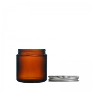 Jar coinnle glainne òmar 60ml & caip & caip urea dubh