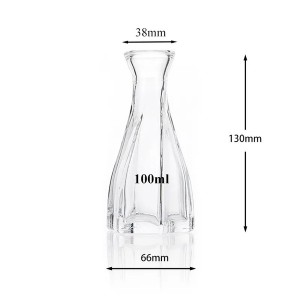 100 ml-es átlátszó kúpos üveg diffúzor palackok