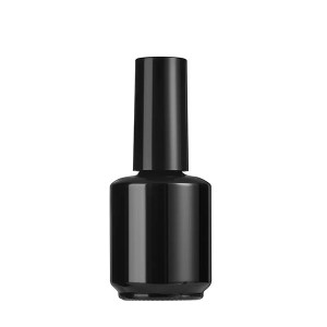 15ml Tin-aw / Amber / Matte Black Glass Nail Polish Bote nga adunay Brush