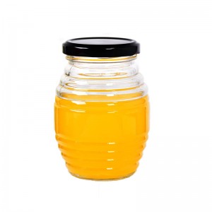 450ml Quennline 15oz Oval Glass Honey Jar mei Twist-off lid