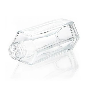 140ml Hexagon Shape Clear Aroma Reed Diffuser Bottle