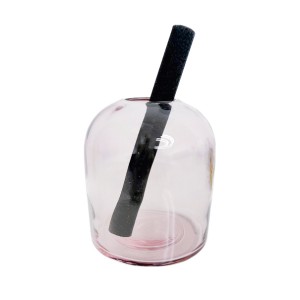Ampolla difusora de canyes de vidre buida rosa de 500 ml