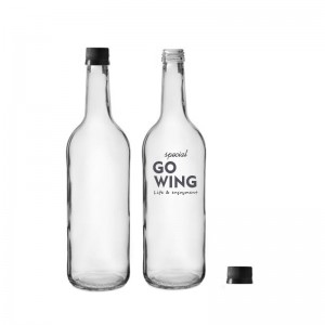 500ml Διαφανές γυάλινο μπουκάλι ελαιόλαδου & MCA βιδωτό καπάκι